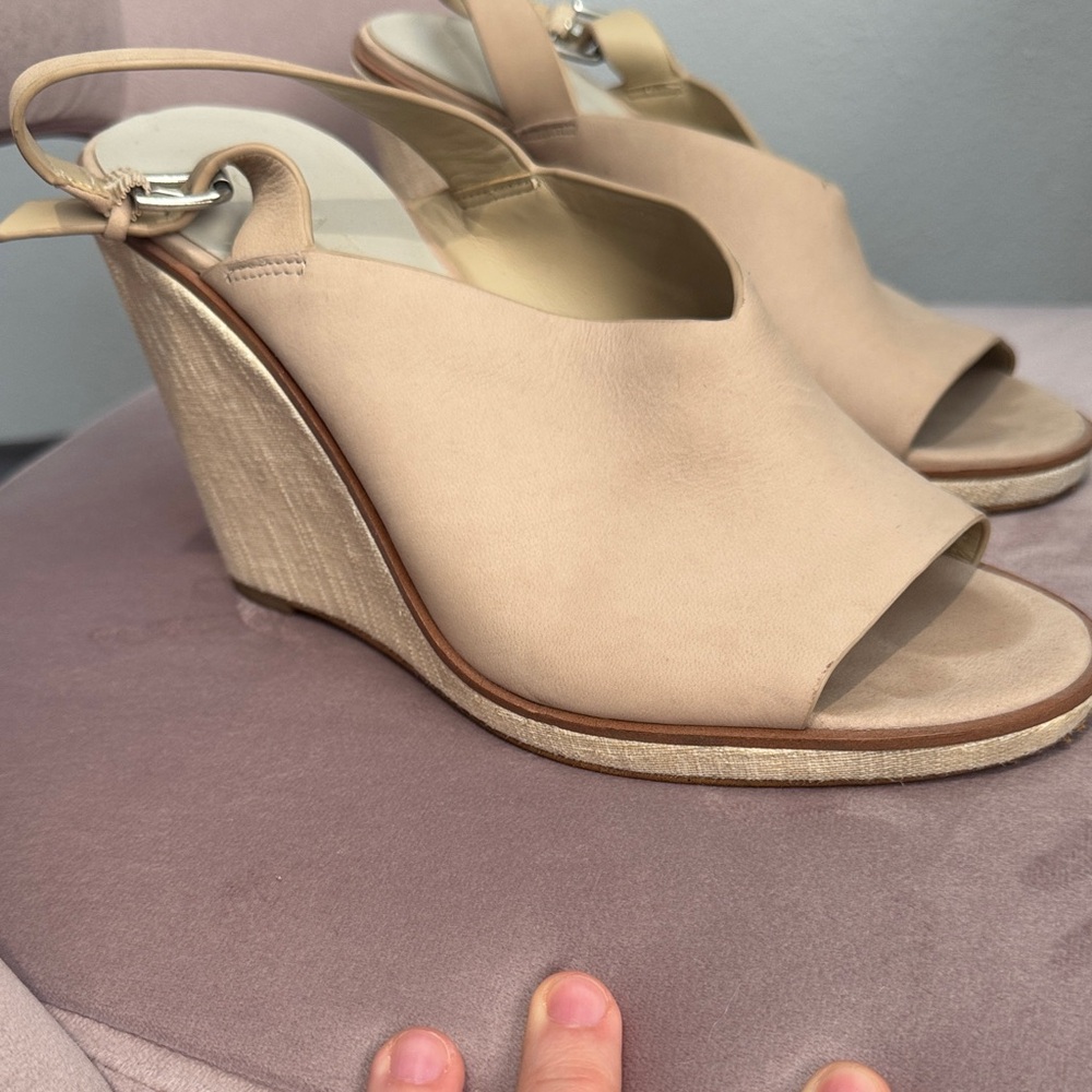 1. State Nude Wedge Sandals